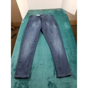 C&A Jeans Sz 28x28 Mens Blue Denim Stretch Pants Straight Button Closure NWT